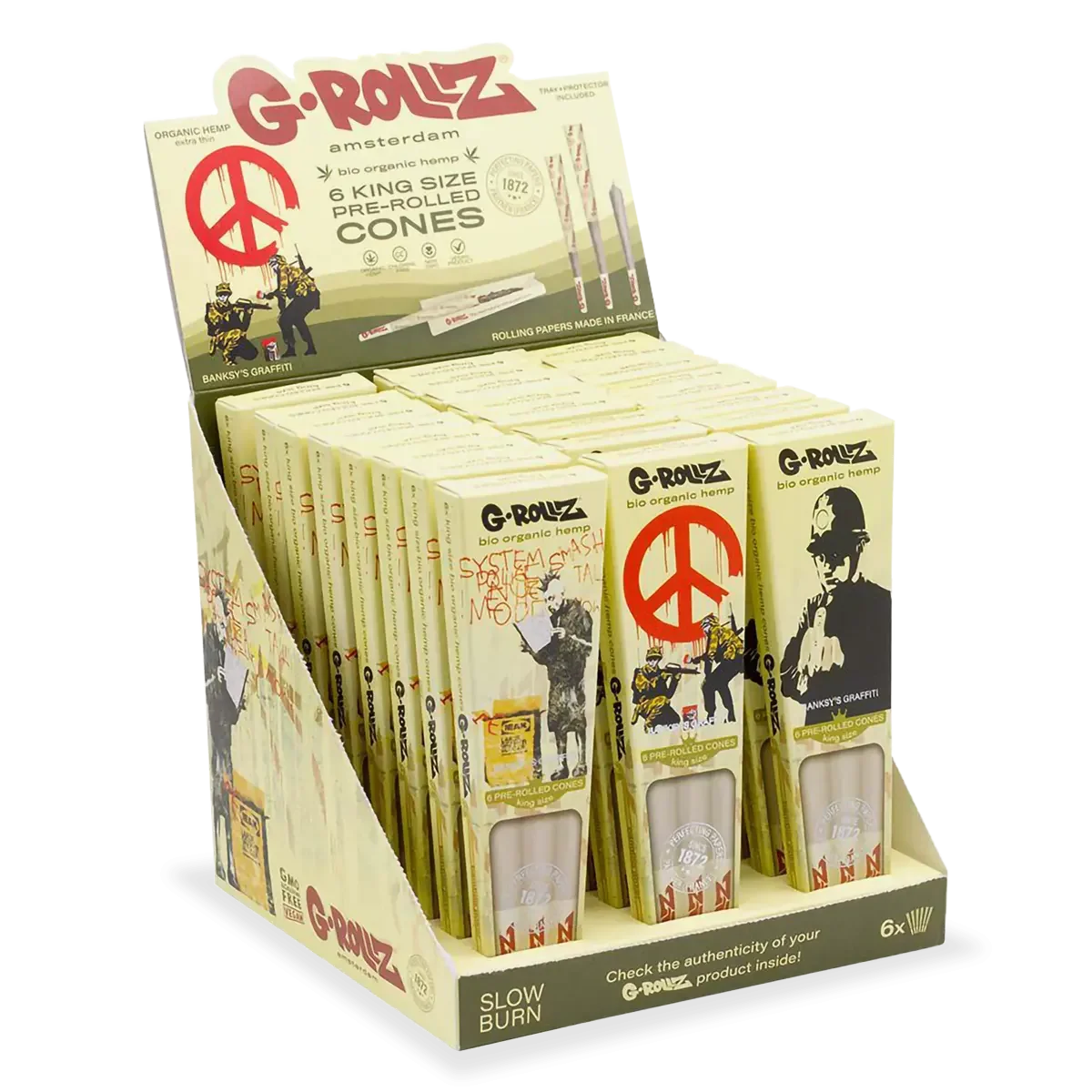 G-Rollz Organic Hemp Pre-Rolled Cones 6tk 